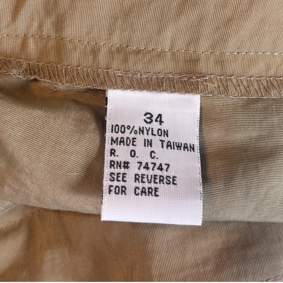 World Wide Sportsman Mens Cargo Shorts 34 Olive Green Nylon Utility Gorpcore - Picture 7 of 11